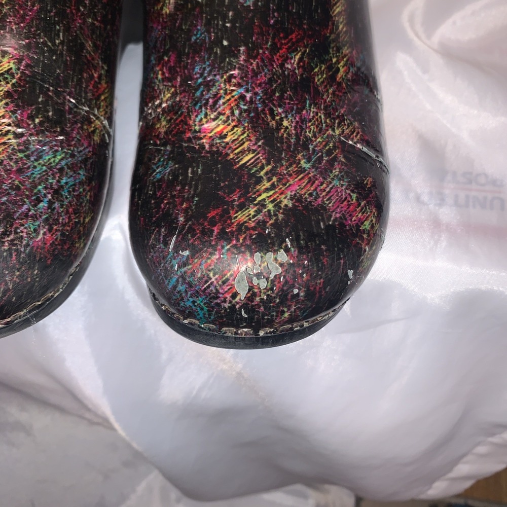 Dansko Patent Leather Rainbow Clogs 40 (9.5 - 10) - Picture 4 of 9